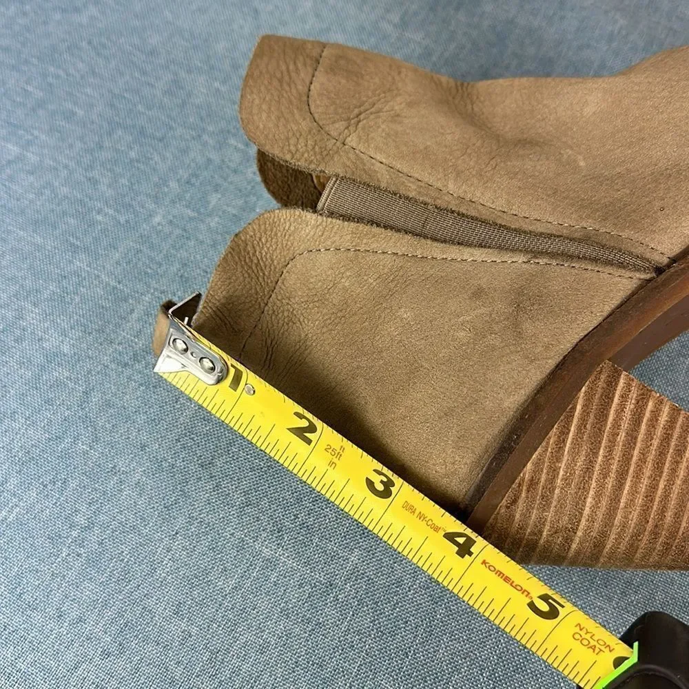 Lucky Brand Jana Taupe Leather Ankle Boots Size 8 M